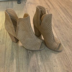 Lucky brand open toe booties